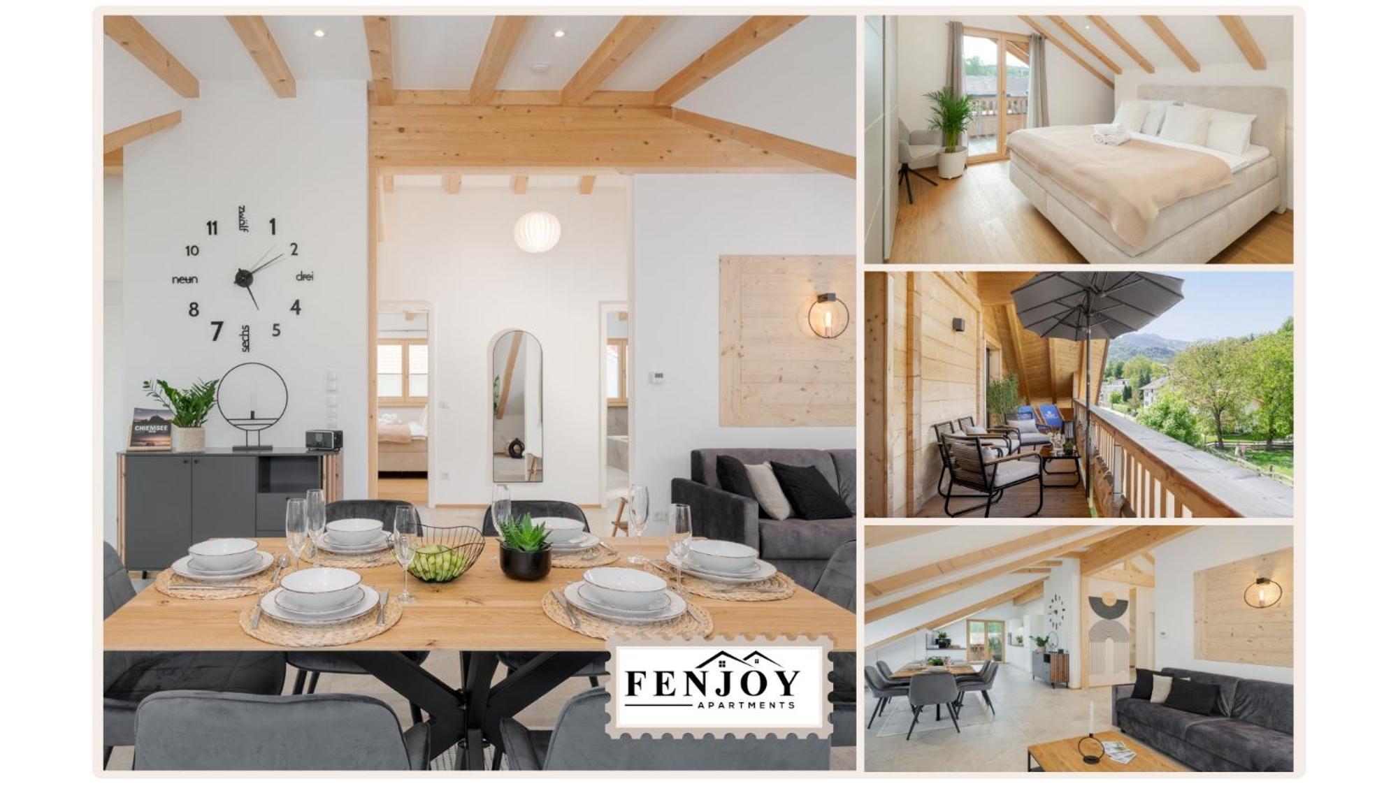 Fenjoy: Ferienapartment Mit Bergblick / Balkon / Bbq Bernau am Chiemsee Exterior foto